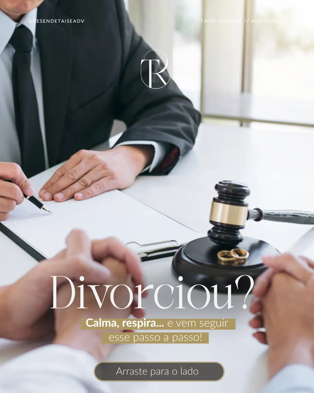 Post informativo sobre divórcio